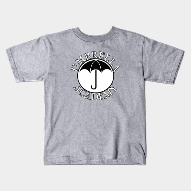 The Umbrella Academy with Text Kids T-Shirt by geekers25